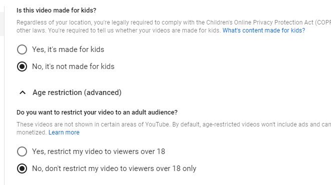 Youtube Audience new questions