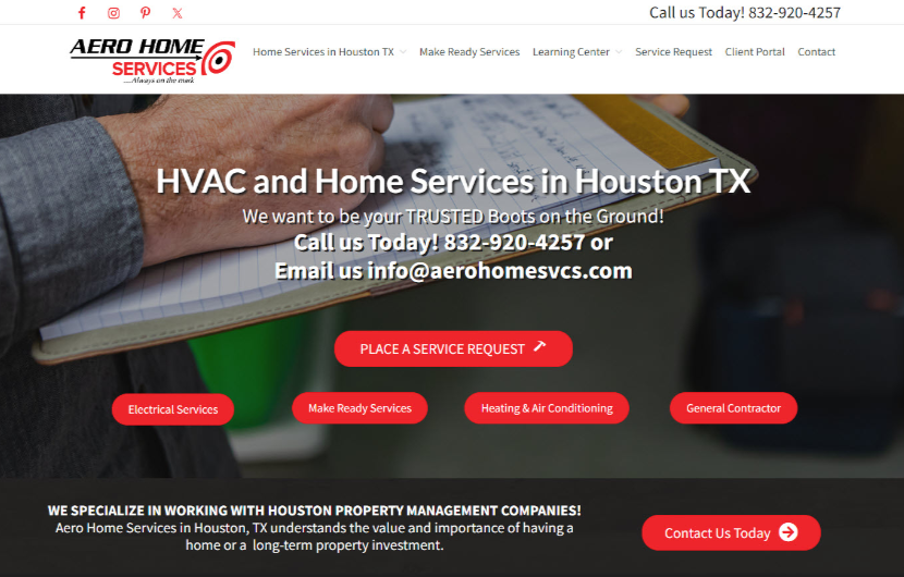 Home Services in Houston website