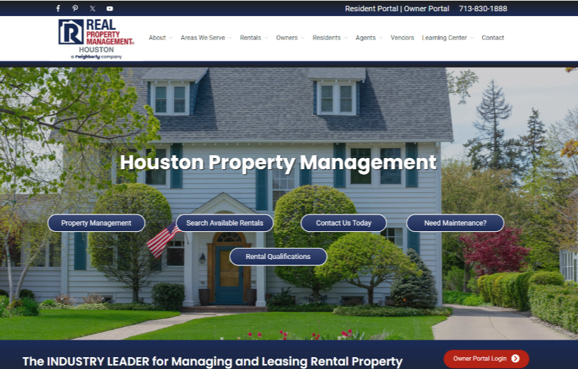 Houston Property Management custom website