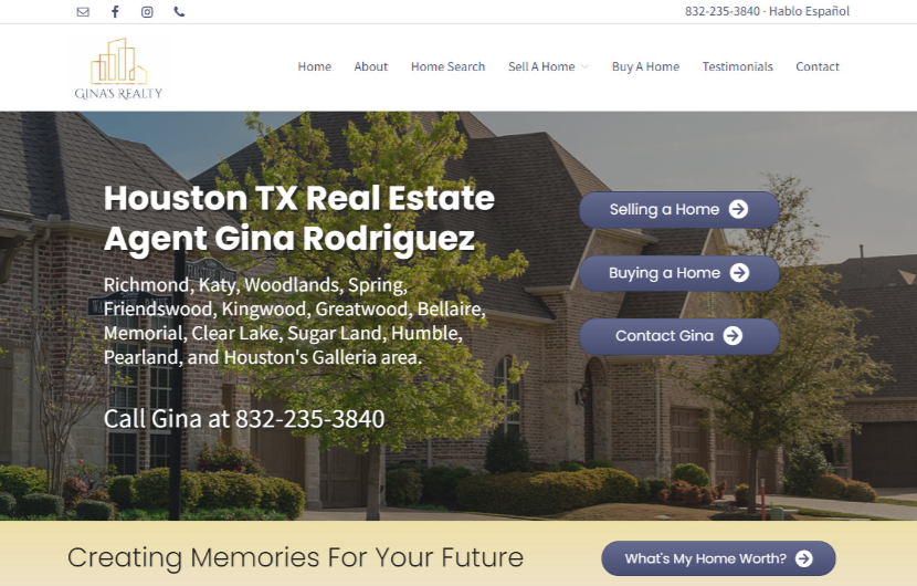 Houston real estate agent website design