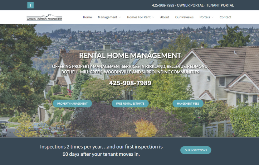 Kirkland WA property management website design