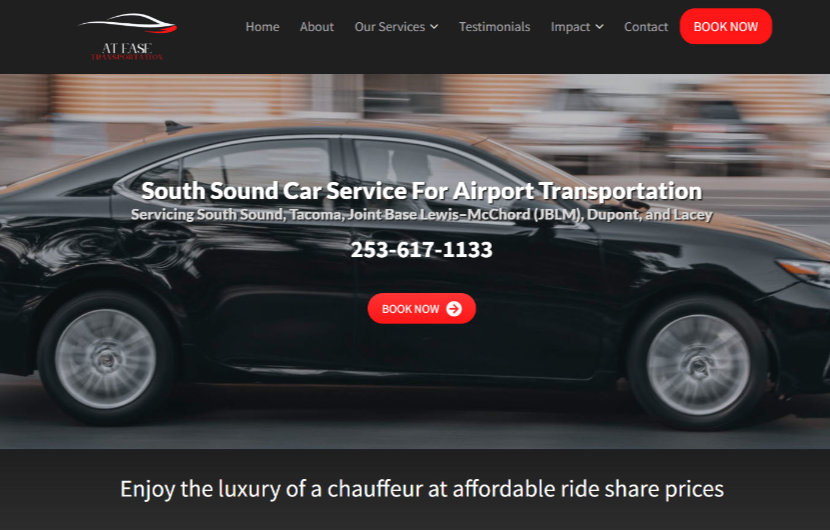 Car service website Seattle WA area