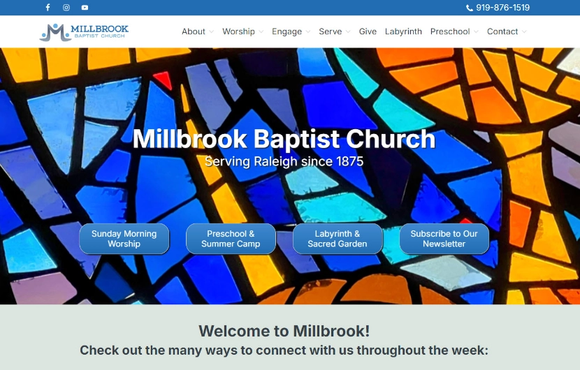 Church website developer